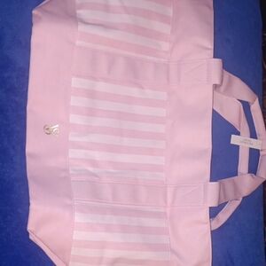Victoria's Secret Light Pink Striped Tote